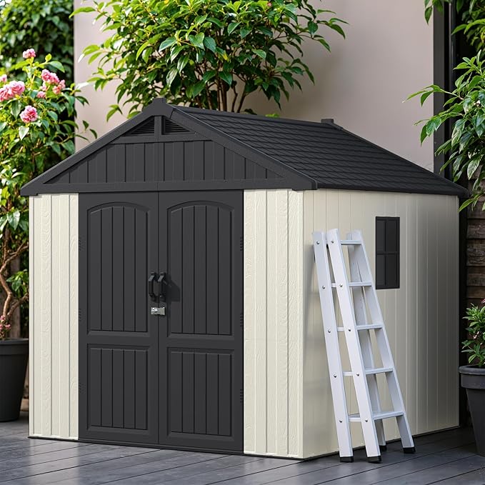 Greesum 8×8 FT Plastic Outdoor Storage Shed - Image 2