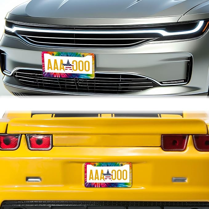 License Plate Frames for Men Rainbow License Plate Frame for Women Novelty Tie - Image 8