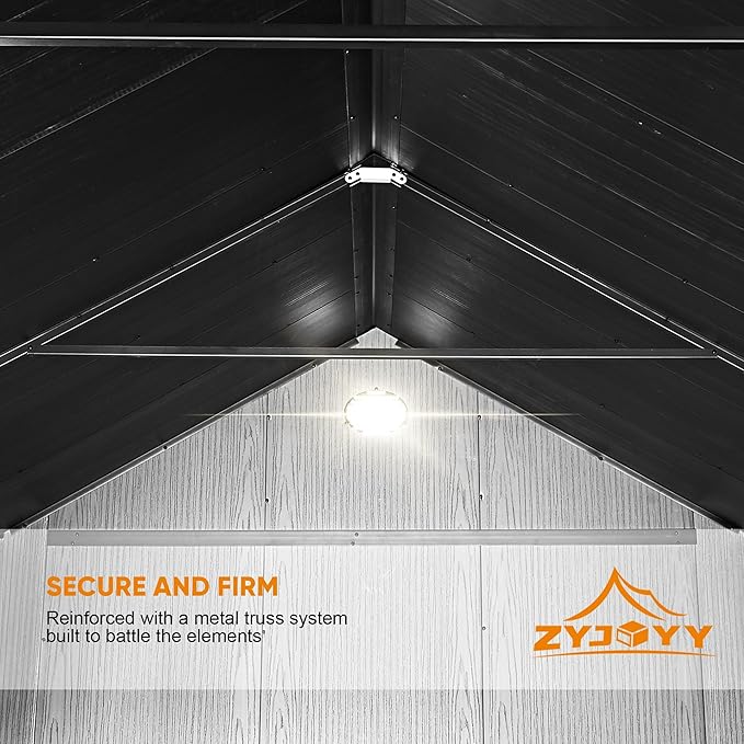 7.3 x 7.3 FT Shed Resin Outdoor Storage - Image 6
