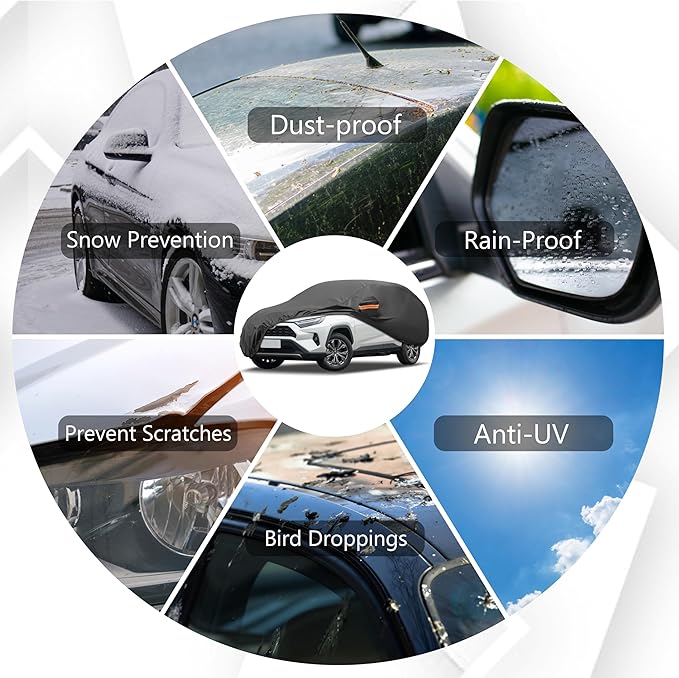 MORNYRAY Compatible with Chevy Camaro, Car Cover Outdoor Waterproof Sun Rain - Image 3