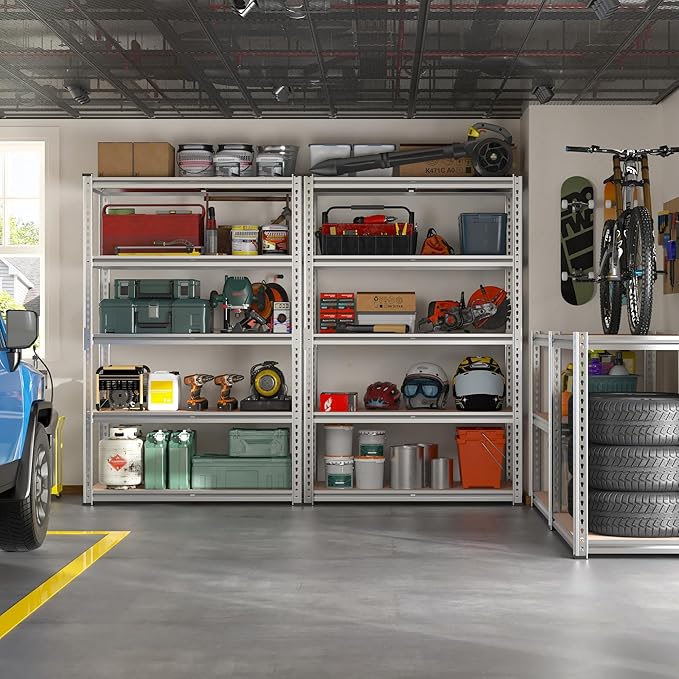 REIBII 2020LBS Garage Shelving Heavy Duty Metal Shelving 5 Tier Storage Shelves - Image 8