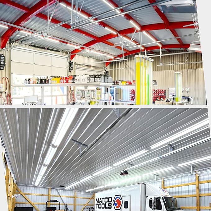 10 Pack, Led Shop Lights, 8FT Led Shop Light, 144W 5000K 19500LM Clear White - Image 6