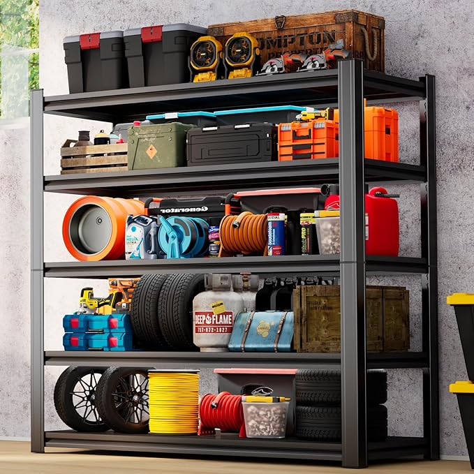 63''H Garage Shelving Heavy Duty Garage Storage Shelves, 3000LBS Capacity - Image 2