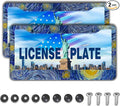 License Plate Bracket Multicolor License Plate Frames Starry Night by Aluminum by Unknown