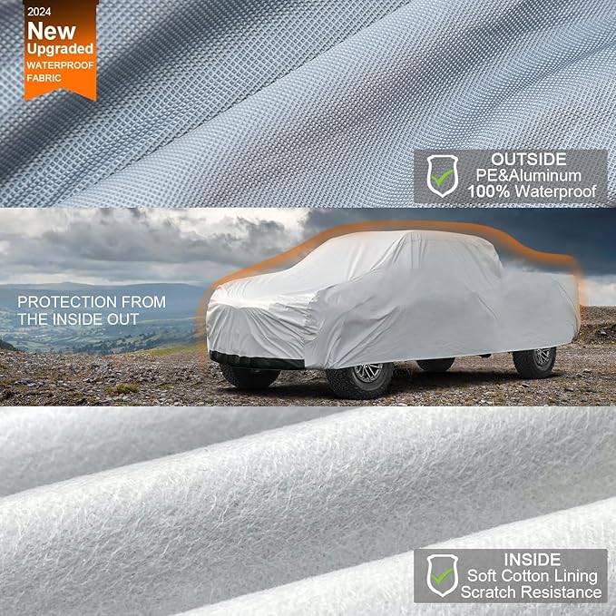Kayme Full Size Truck Cover Waterproof All Weather, Heavy Duty Outdoor Large - Image 2