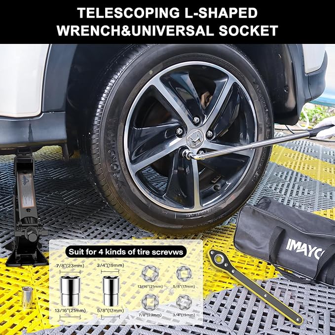 IMAYCC Car Jack Kit, Scissor Jack - Image 6