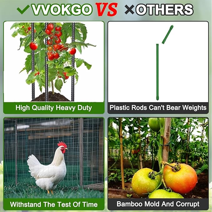 VVOKGO RebarStakes 36 Inch Ground Rebar Stakes, Heavy Duty Hook Ground Anchors - Image 4