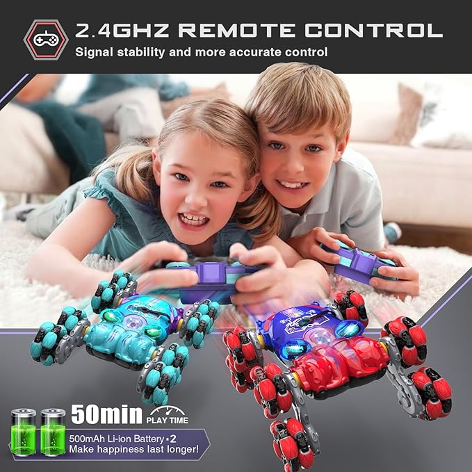Remote Control Car, 8WD Gesture Sensing RC Car, 2.4GHz RC Stunt Cars Boys Toys - Image 6