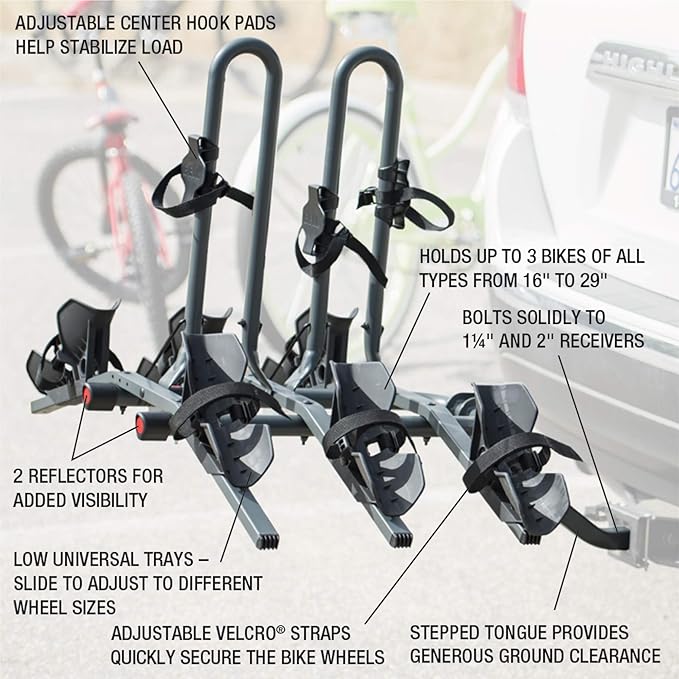 BELL Right Up 350 3-Bicycle Platform Hitch Rack - Image 5