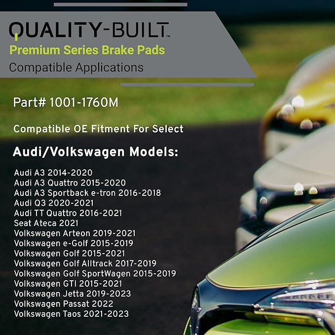 Premium Semi-Metallic Front Brake Pads Compatible - Image 3