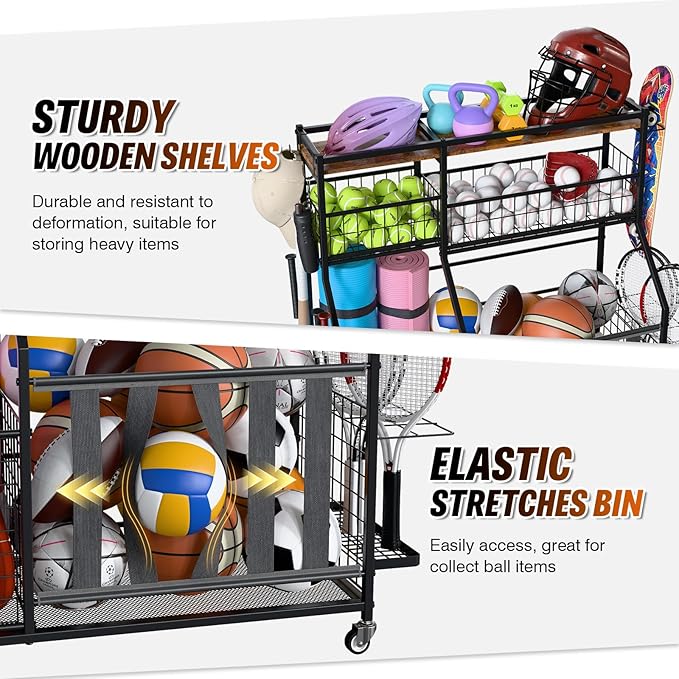 Sports Equipment Organizer, Garage Storage - Image 5
