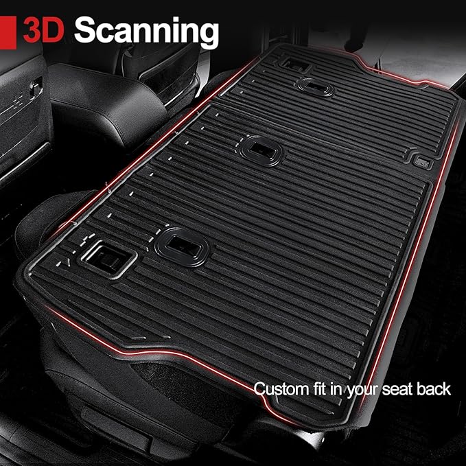 2nd Row Backrest Mat for 2024 2025 Hyundai Santa FE, All Weather TPE Seat Back - Image 3