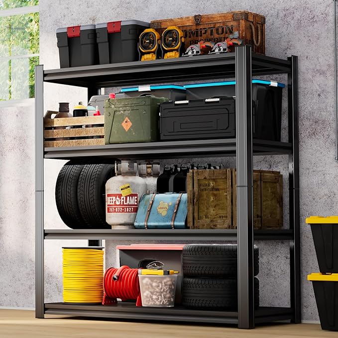 55"H Garage Shelving 2400LBS Capacity Heavy Duty Steel Storage Shelves - Image 2