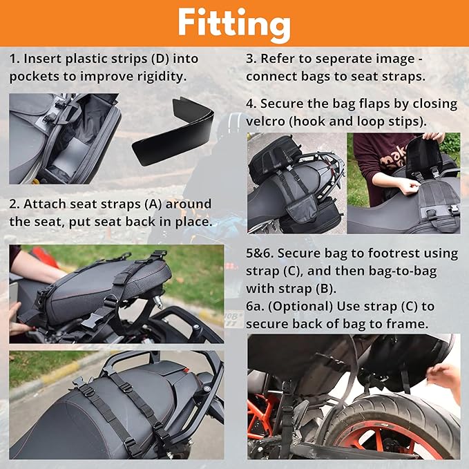 Motorcycle Saddlebags, 36L-58L Expandable Capacity, Motorcycle Panniers - Image 8