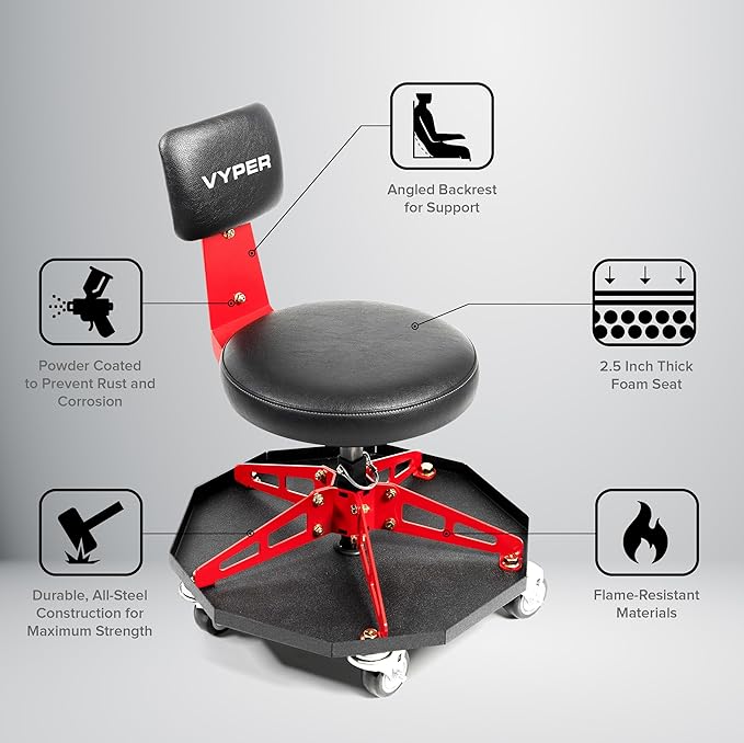Vyper Robust Steel Sport Shop Chair - Image 8