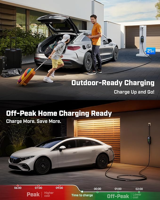 2025 Upgraded Level 1&2 Portable EV Charger, 16Amp Adjustable Current & Timer - Image 5