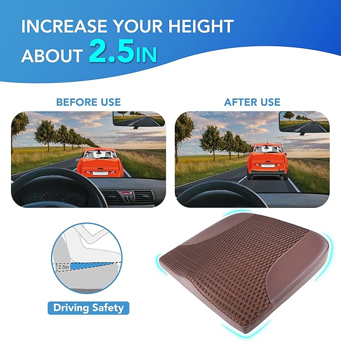 Car Seat Cushion, Comfortable Memory Foam Seat Pillow - Image 4