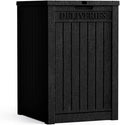 55 Gallon Lockable Resin Deck Box, Waterproof & UV-Resistant Outdoor Storage Box by Home