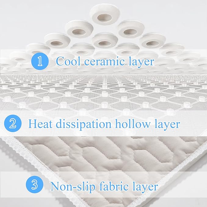 HOMREST Cooling Car Seat Cushion Back Pain Relief Ceramic Beaded Seat Cover - Image 8