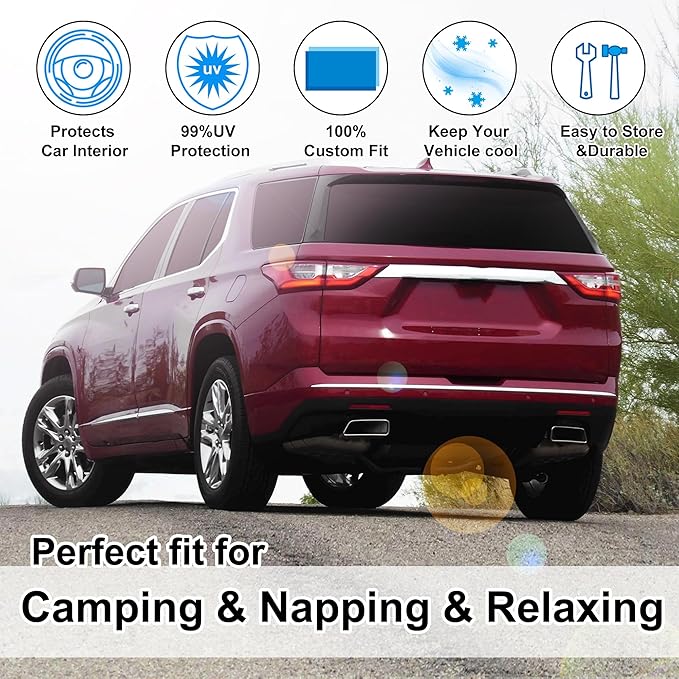 TINGLU Window Shades for Chevrolet/Chevy Traverse 2018-2023 Accessories Car - Image 6