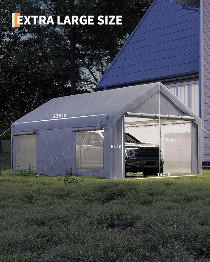 12 x 20FT Heavy Duty Carport - Image 3
