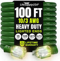100ft Outdoor/Indoor Extension Cord 10/3 Gauge Ultra Heavy Duty 3 Prong SJTW by LifeSupplyUSA