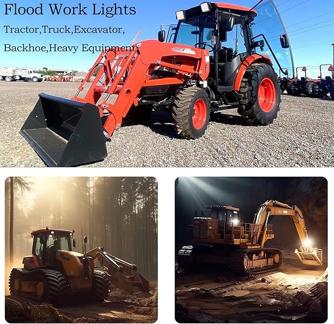 4.3" 12V LED Flood Lights 46W, 24 Volt Work Lights - Image 3