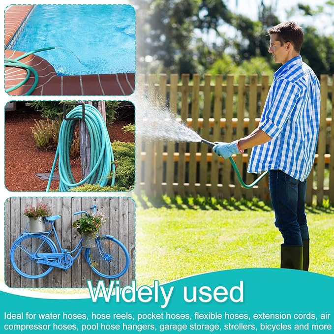 3PCS Metal Garden Hose Hook Heavy Duty Water Hose Hook Wall Mounted Garage Hook - Image 9