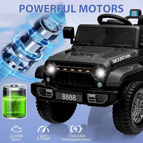 12V Kids Ride on Truck Car, 4 Wheeler Electric Vehicles - Image 2