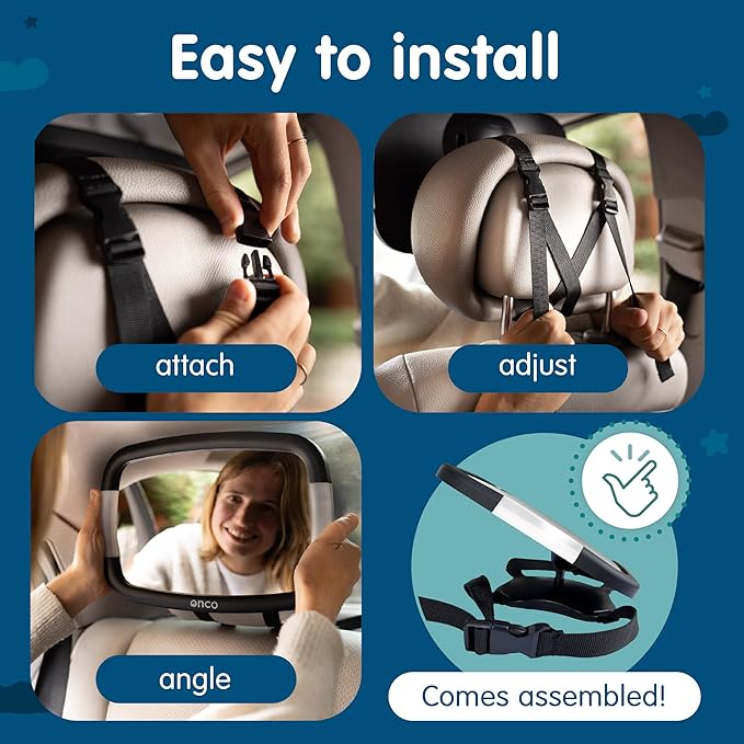 Onco LED Baby Car Mirror with Light - Image 7