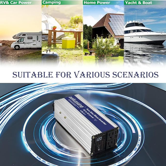 800W Pure Sine Wave Inverter-48V DC to 110V 120V AC Power Converter - Image 6