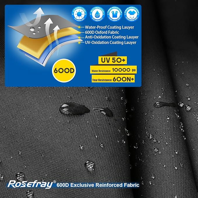 Rosefray Trike Cover, Motorcycle Cover Heavy Duty 600D Waterproof forTrike - Image 2