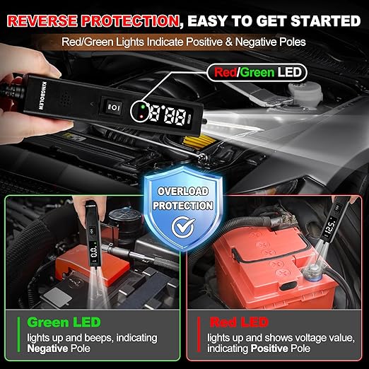 KINGBOLEN ECT200 Automotive Electrical Circuit Tester, 12V 24V Car Voltage Test - Image 7