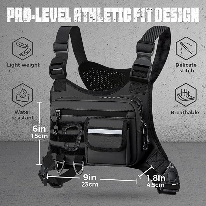 Outdoor Chest Bag For Men, EDC Chest Pack - Image 2