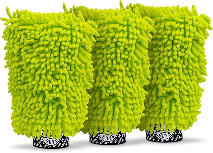 Chemical Guys, Chenille Premium Scratch-Free Microfiber Wash Mitt, Lime Green - Image 8