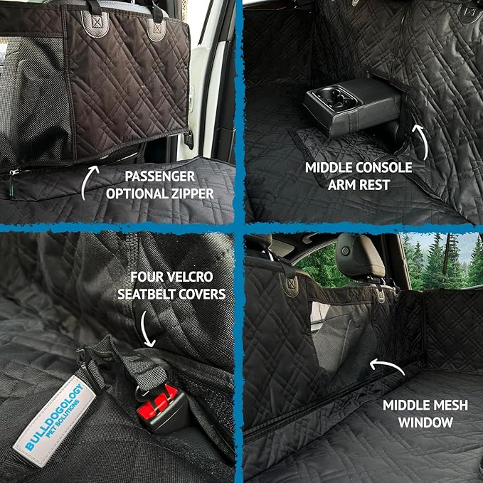 Bulldogology Dog Car Seat Cover - Image 5