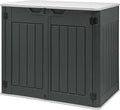 GOOBED 4.5x4ft Outdoor Horizontal Resin Storage Shed, 47 cuft Large Waterproof by GOOBED
