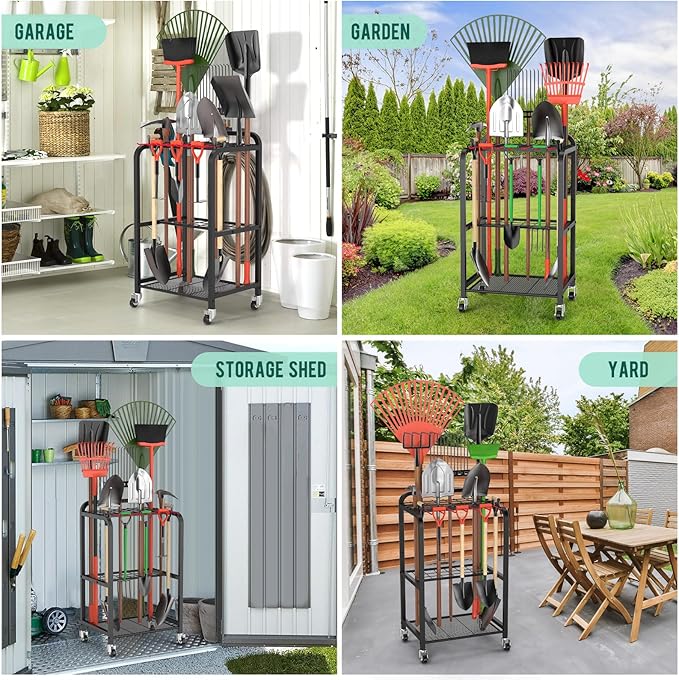 Trieez Garden Tool Organizer for Garage, Yard Tool Organizer - Image 7
