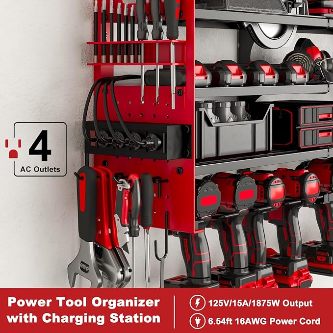 12 Cordless Drill Holder Large Power Tool Organizer Wall Mount - Image 3