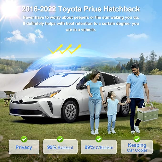 6pcs Car Window Shades for Toyota Prius Hatchback 2016-2022 Accessories - Image 2