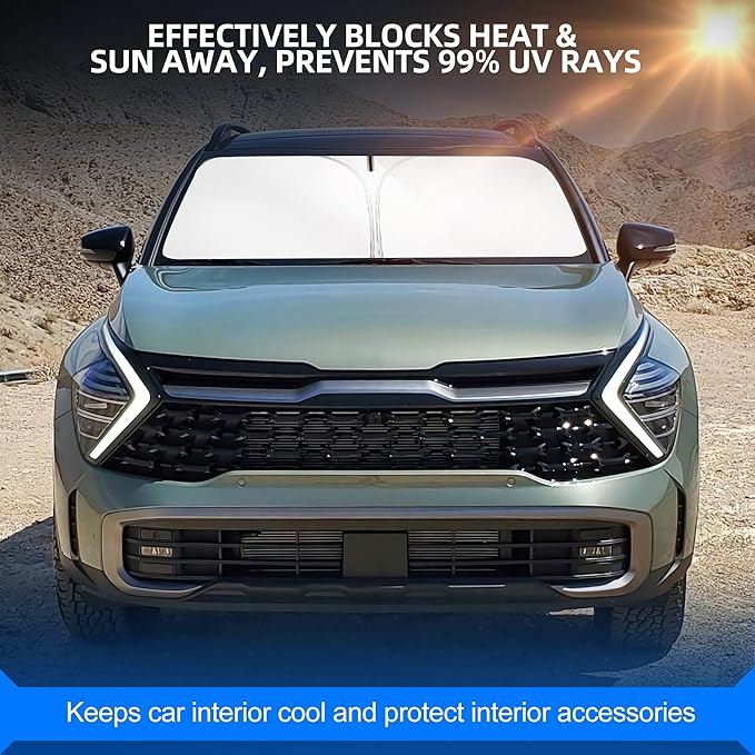 Windshield Sun Shade for Kia Sportage 2023-2025 2026 Foldable Sunshade Custom - Image 7