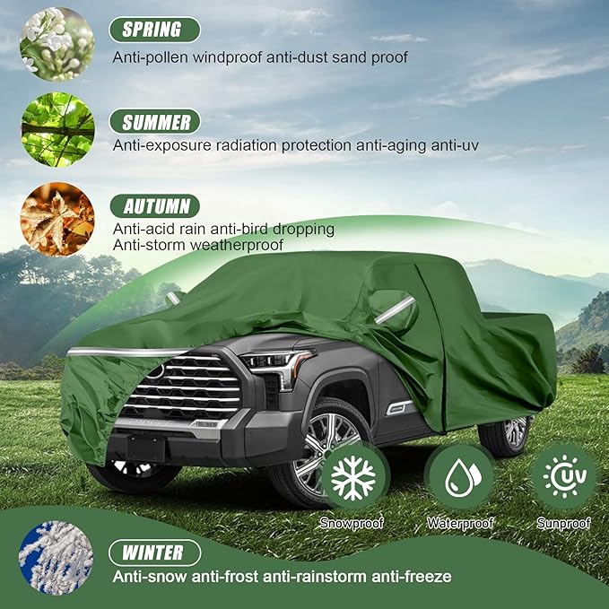 BOSSTONE Car Cover Custom Fit for Toyota Tundra Truck 1999-2021 Double Cab - Image 7