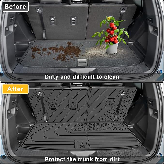 2025 Pilot Floor Mats & Cargo Liner & Backrest Mat Fit - Image 3
