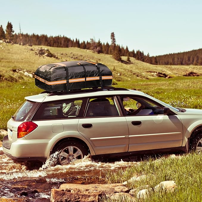 Kingfun Car Rooftop Cargo Carrier – Waterproof 15 Cubic Feet Car Roof Bag Fit - Image 8