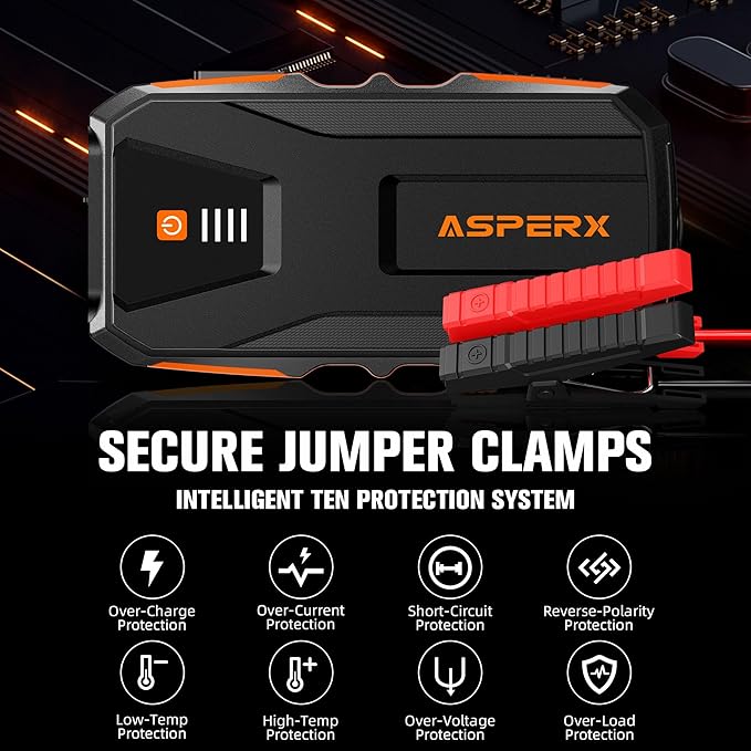 ASPERX 3000A Jump Starter for Car Battery, 12V Portable Jump Box - Image 7