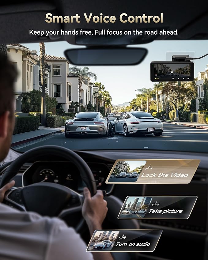 REDTIGER Dual 4K Dash Cam with 256GB eMMC, STARVIS 2 IMX678 Front and Rear Dash - Image 5