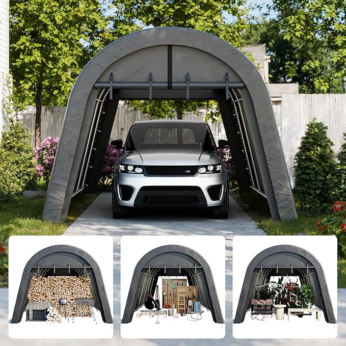 Portable Garage, Carport Canopy 12x20 FT Heavy Duty Car Port - Image 7