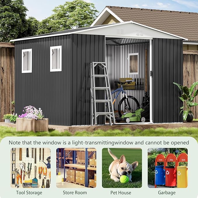 12x10 FT Outdoor Storage Shed - Image 5