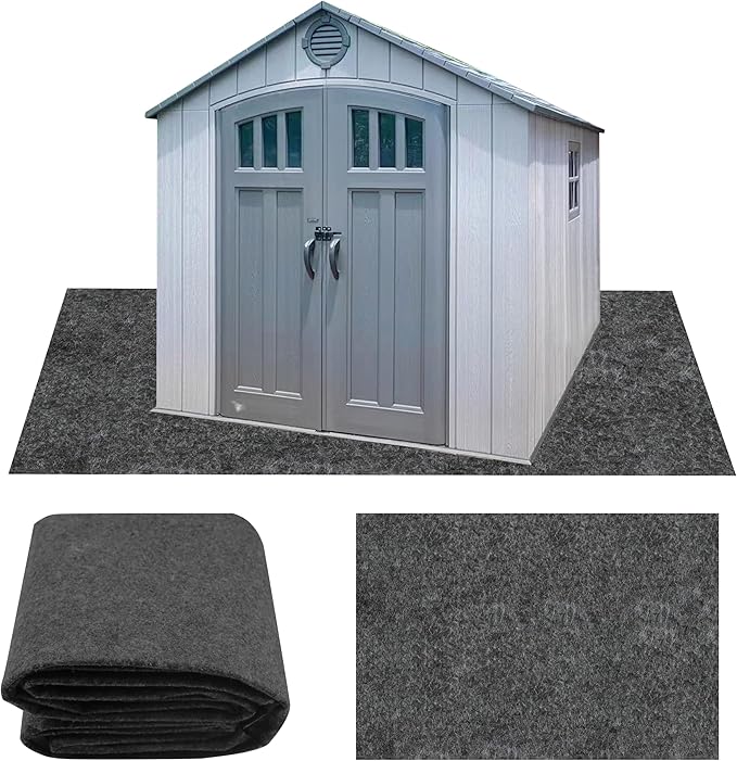 Ogrmar 8.2 x 10.2 FT Outdoor Storage Shed Mat, Waterproof Storage Shed Flooring by Ogrmar