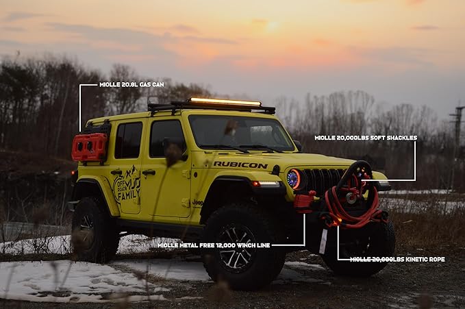 MiolleGear Kinetic Recovery Rope kit Heavy Duty Tow Rope - Image 7